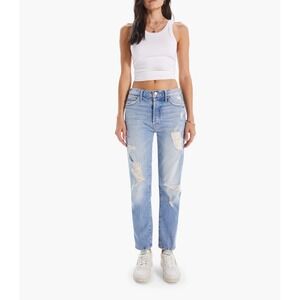 MOTHER The Trickster Ankle Straight Leg Jeans An Icy Confession NWT 26 $288